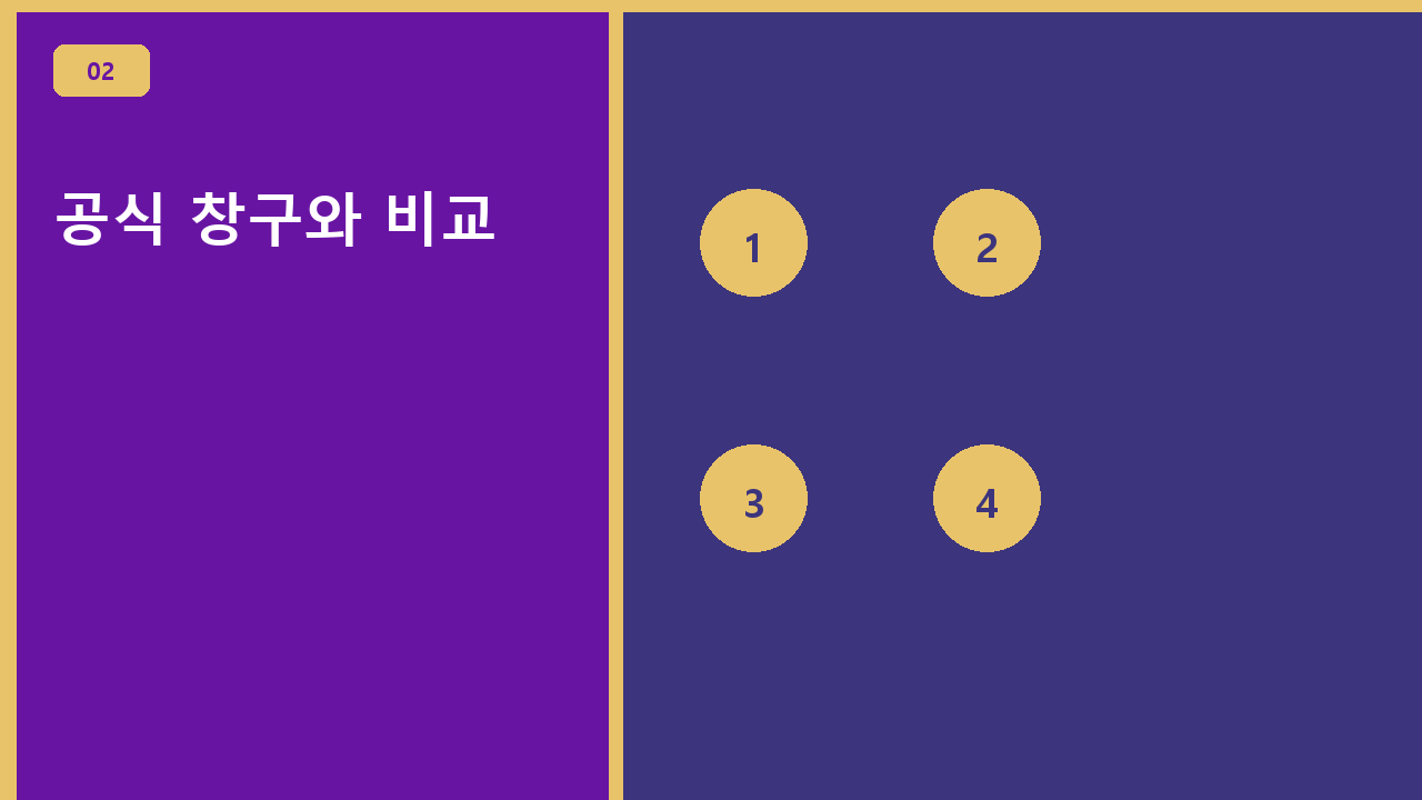 공식 창구와 비교